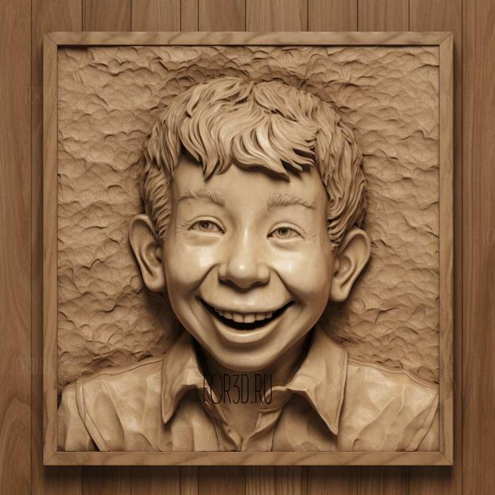 Alfred Neuman 2 stl model for CNC